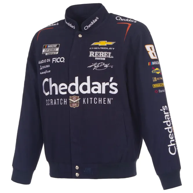 # 8 Kyle Busch - Nascar - Cheddar´s Full-Snap Racing Jacke in schwarz